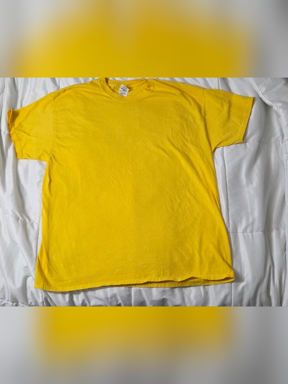Men's Yellow Crew Neck T-Shirt
